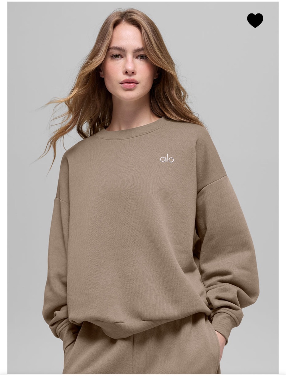 ALO Accolade Sweatshirt - Gravel - M